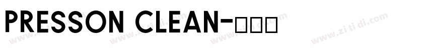 Presson Clean字体转换